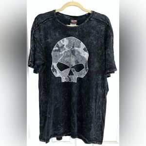 Harley Davidson Skull t-shirt Kill Devil Hills NC First Flight Black SZ Large